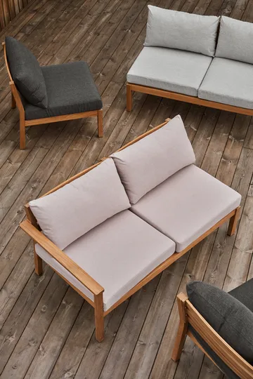 Divano modulare Stockaryd a 2 posti destra in teak/beige - 1898