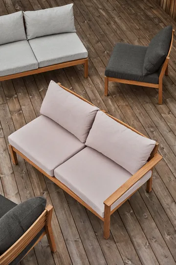 Divano modulare Stockaryd a 2 posti sinistra in teak/beige - 1898