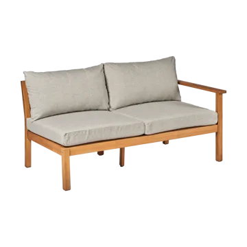 Divano modulare Stockaryd a 2 posti sinistra in teak/grigio chiaro - 1898