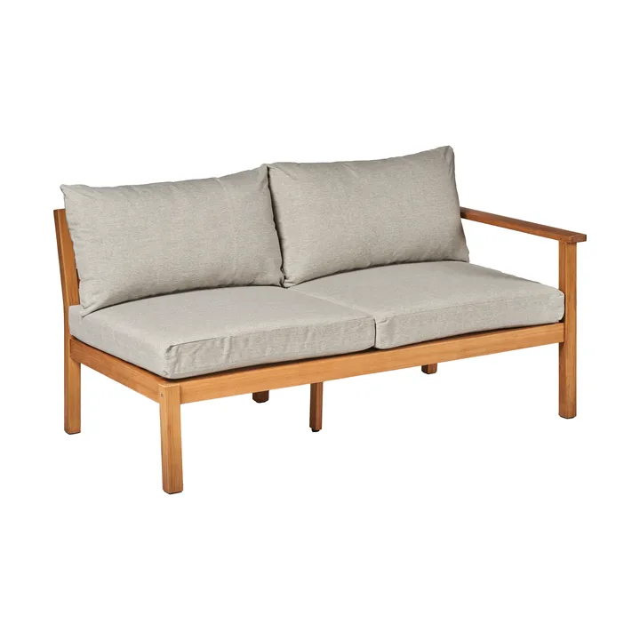 Divano modulare Stockaryd a 2 posti sinistra in teak/grigio chiaro - 1898