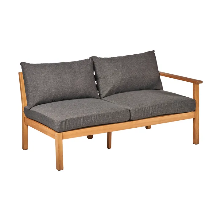Divano modulare Stockaryd a 2 posti sinistra in teak/grigio scuro - 1898