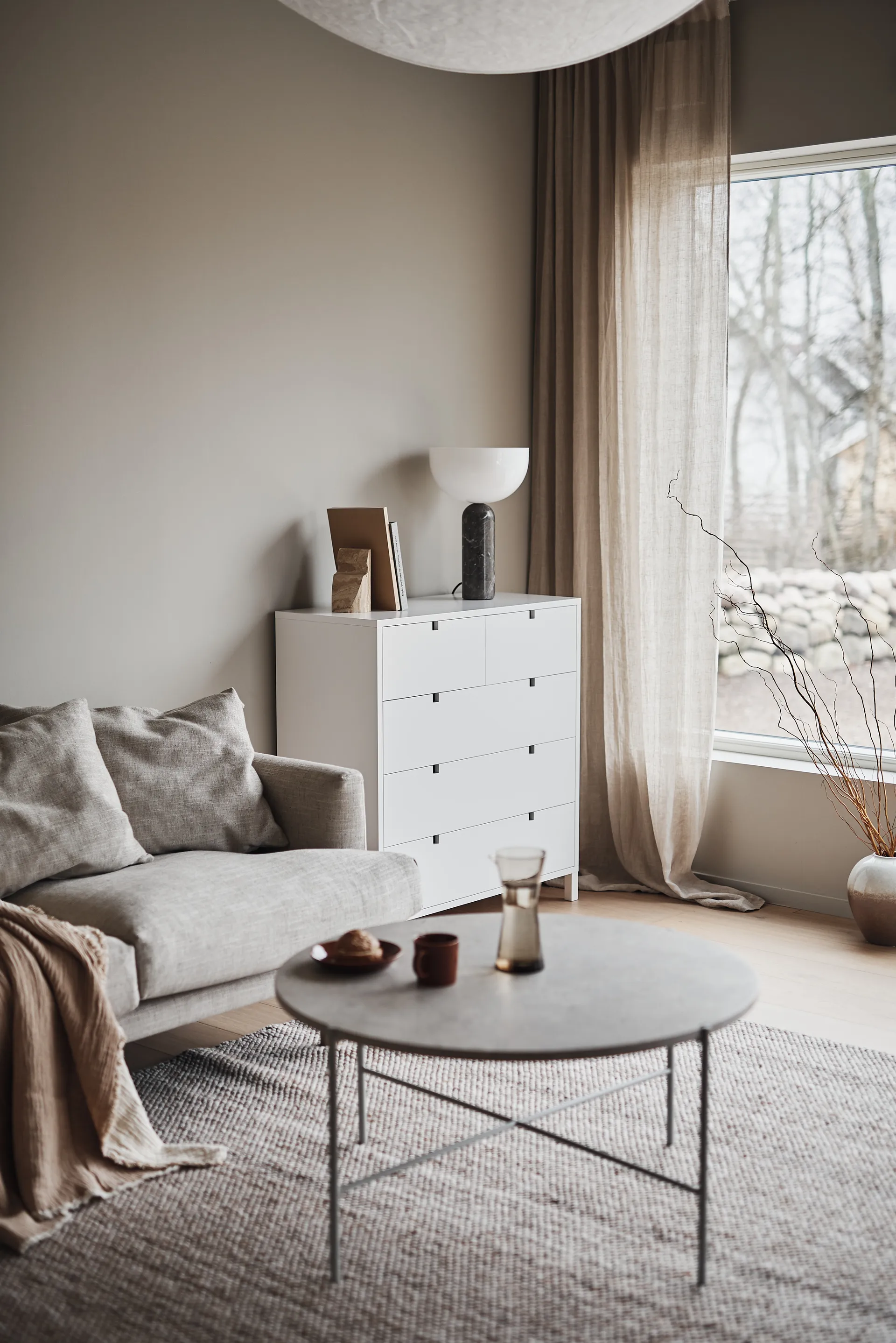 Divano Sjövik, Bern Beige 0341-rovere oliato bianco, 2,5 sedute 1898