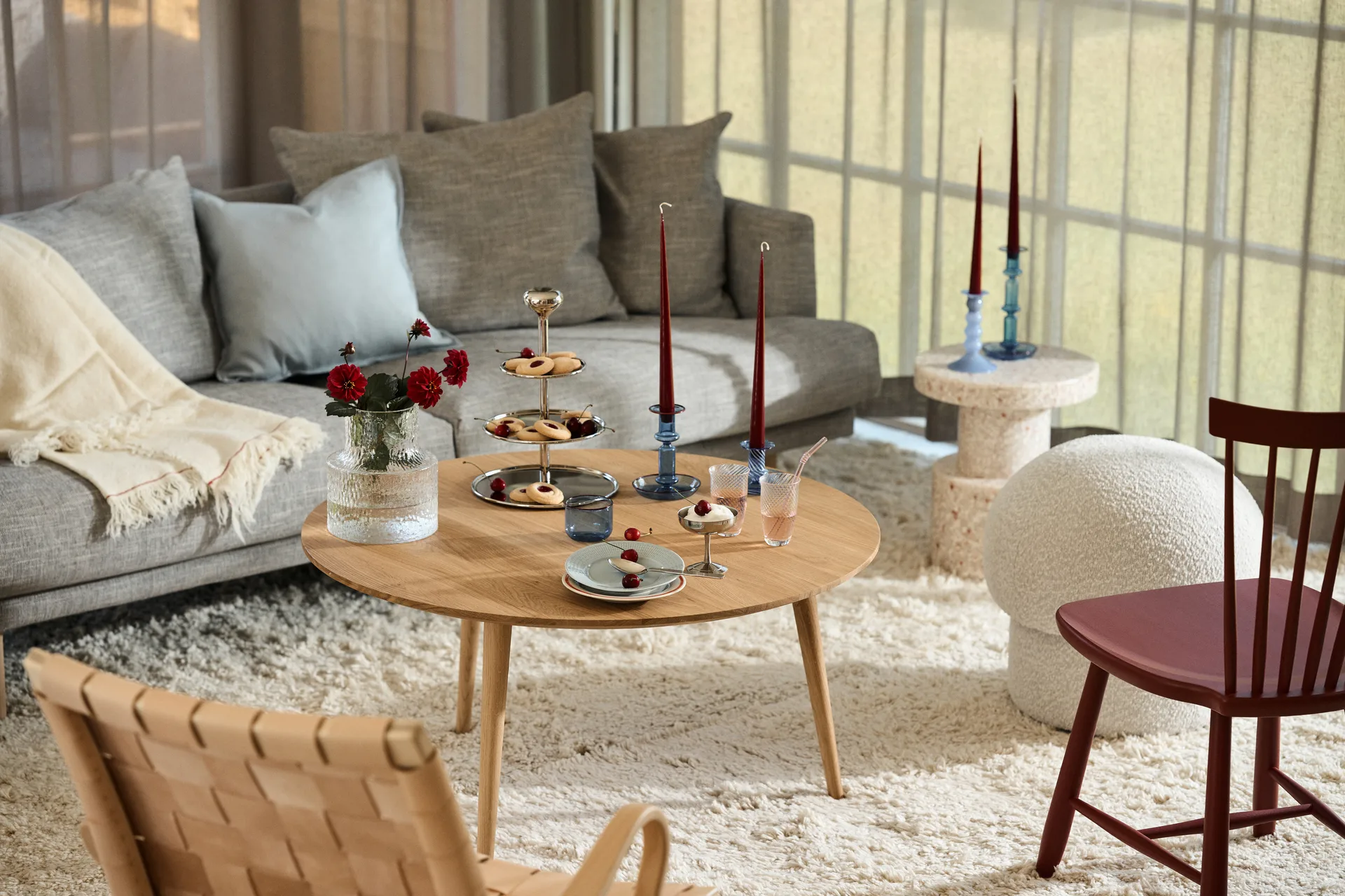 Divano Sjövik, Bern Beige 0341-rovere oliato bianco, 3 sedute 1898