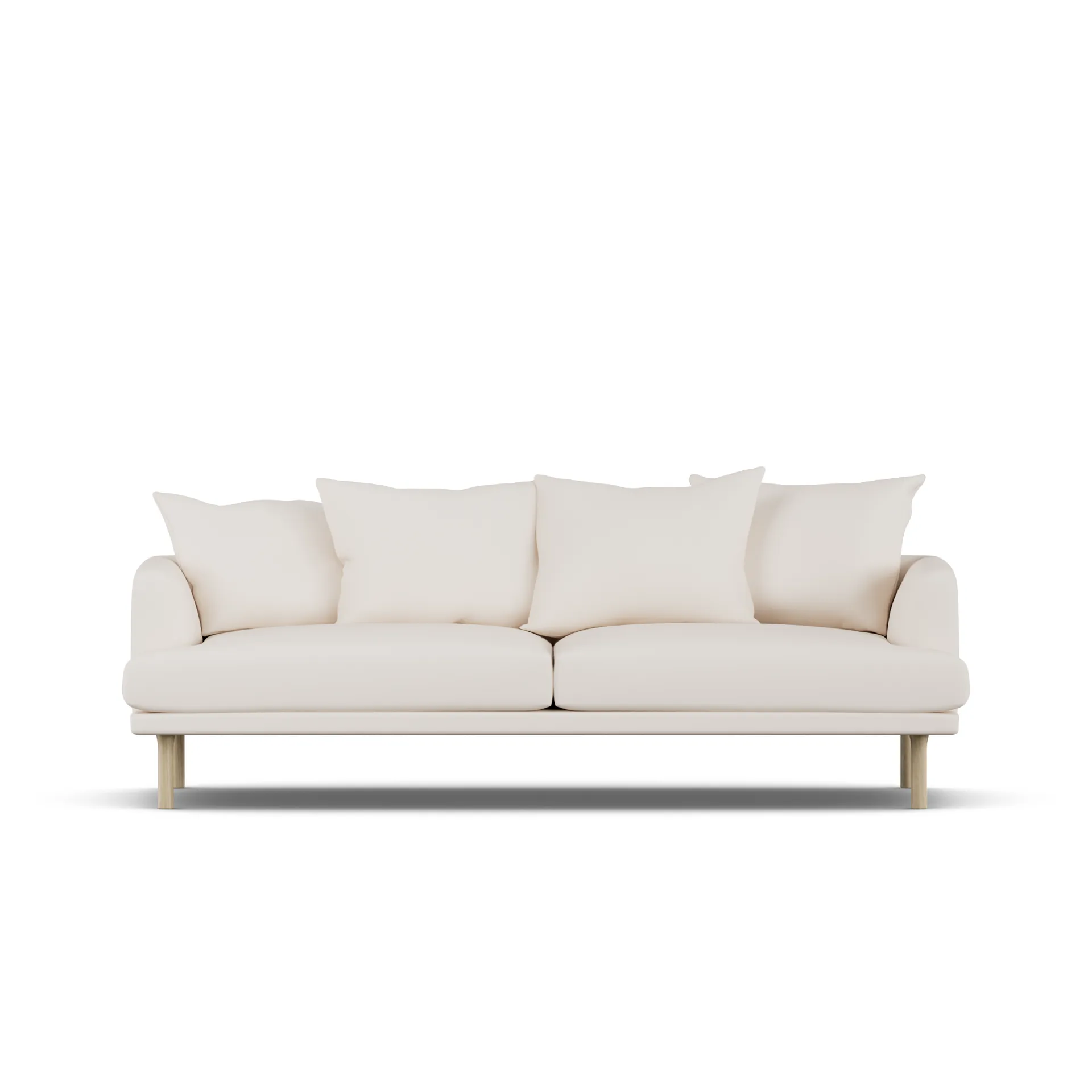 Divano Sjövik, Caleido Beige 9600-rovere oliato bianco, 3 sedute 1898