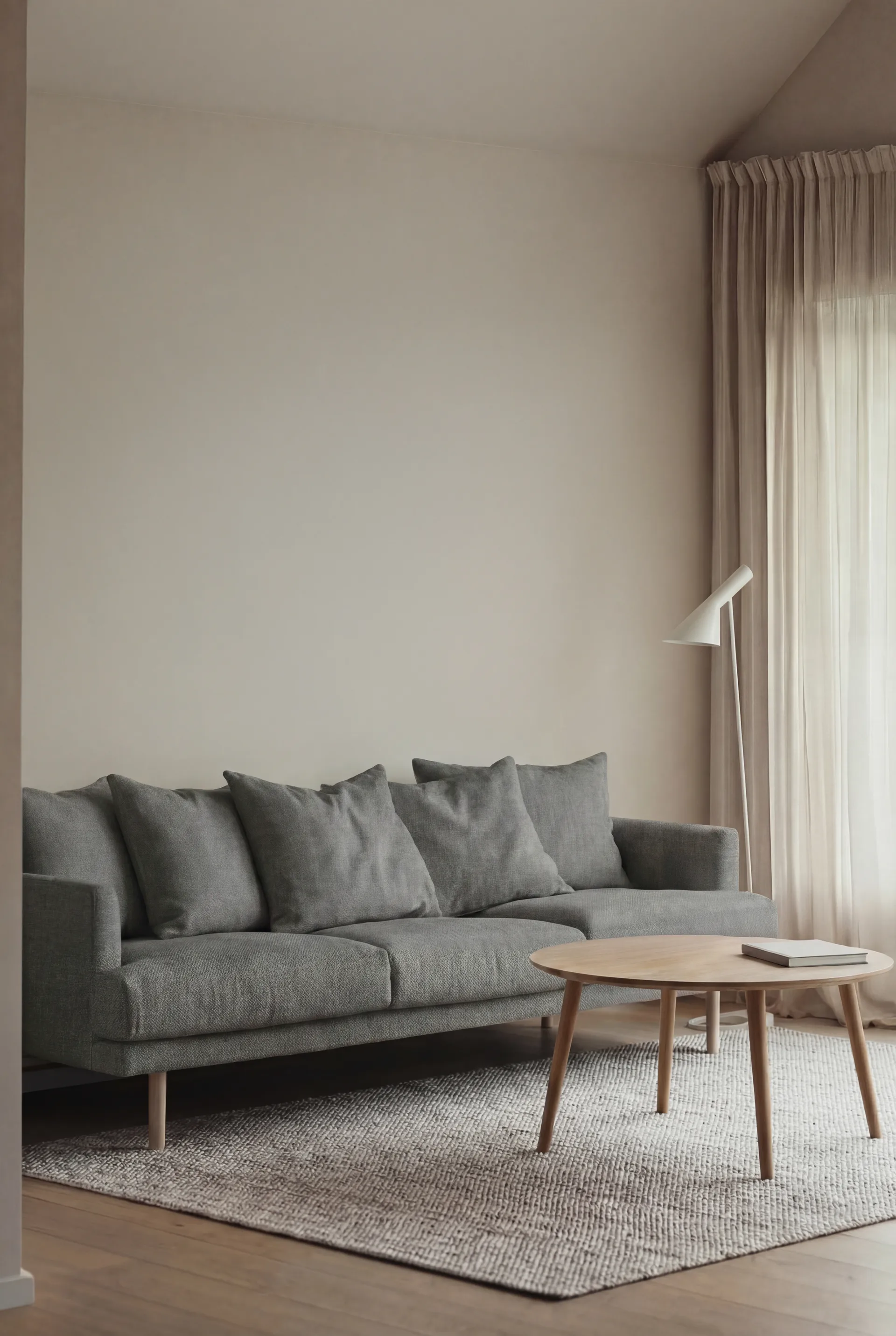 Divano Sjövik, Caleido Grey 1240-rovere oliato bianco, 3,5 sedute 1898