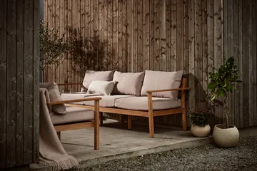 Divano Stockaryd a 3 posti in teak/beige - 1898