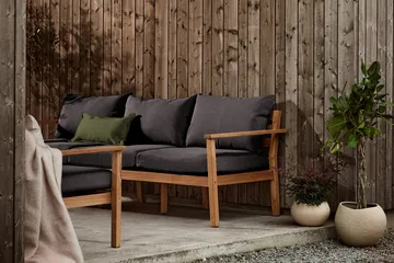 Divano Stockaryd a 3 posti in teak/grigio scuro - 1898