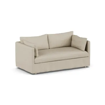 Linnevik divano - Bern beige 0341-rovere oliato bianco, 2 sedute, con gonna - 1898