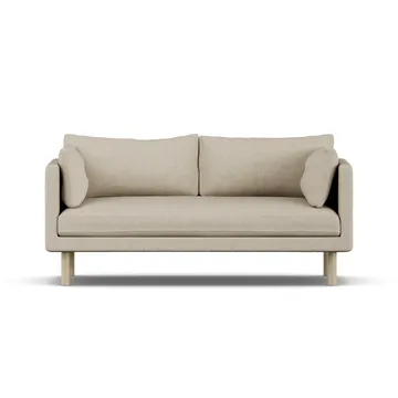 Linnevik divano - Bern Beige 0341-rovere oliato bianco, 2 sedute, senza gonna - 1898