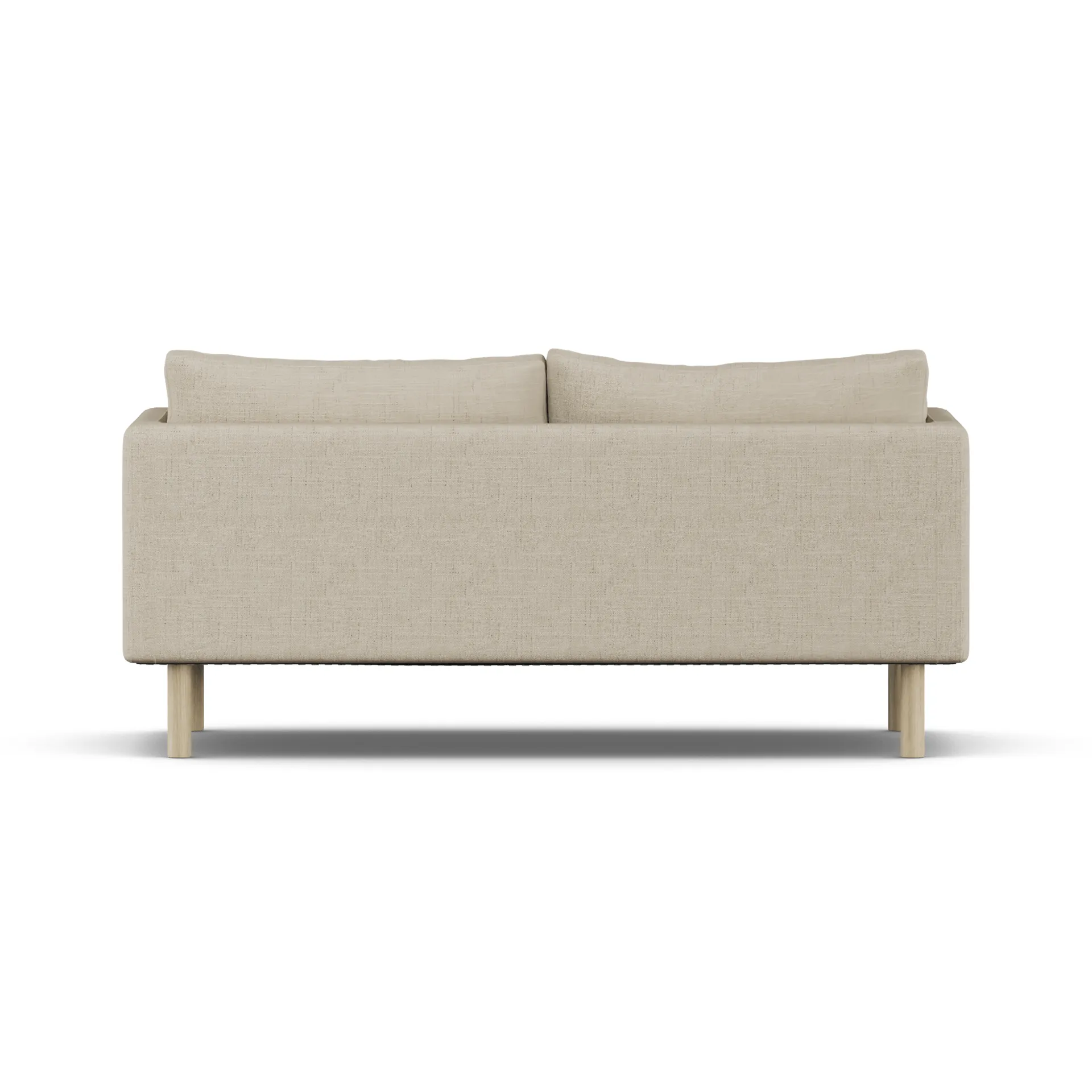 Linnevik divano, Bern Beige 0341-rovere oliato bianco, 2 sedute, senza gonna 1898