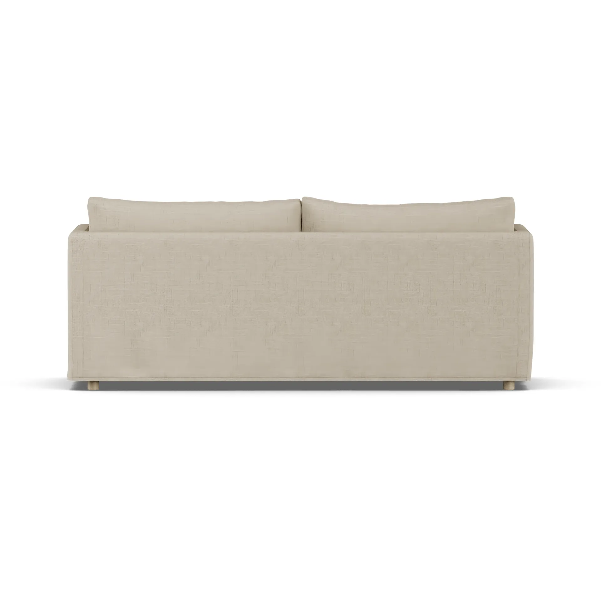 Linnevik divano, Bern Beige 0341-rovere oliato bianco, 3 sedute, con gonna 1898