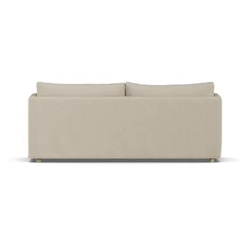 Linnevik divano - Bern Beige 0341-rovere oliato bianco, 3 sedute, con gonna - 1898