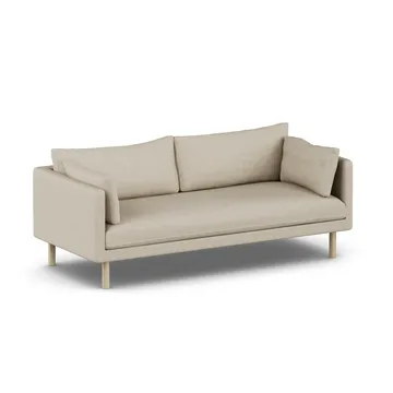 Linnevik divano - Bern Beige 0341-rovere oliato bianco, 3 sedute, senza gonna - 1898