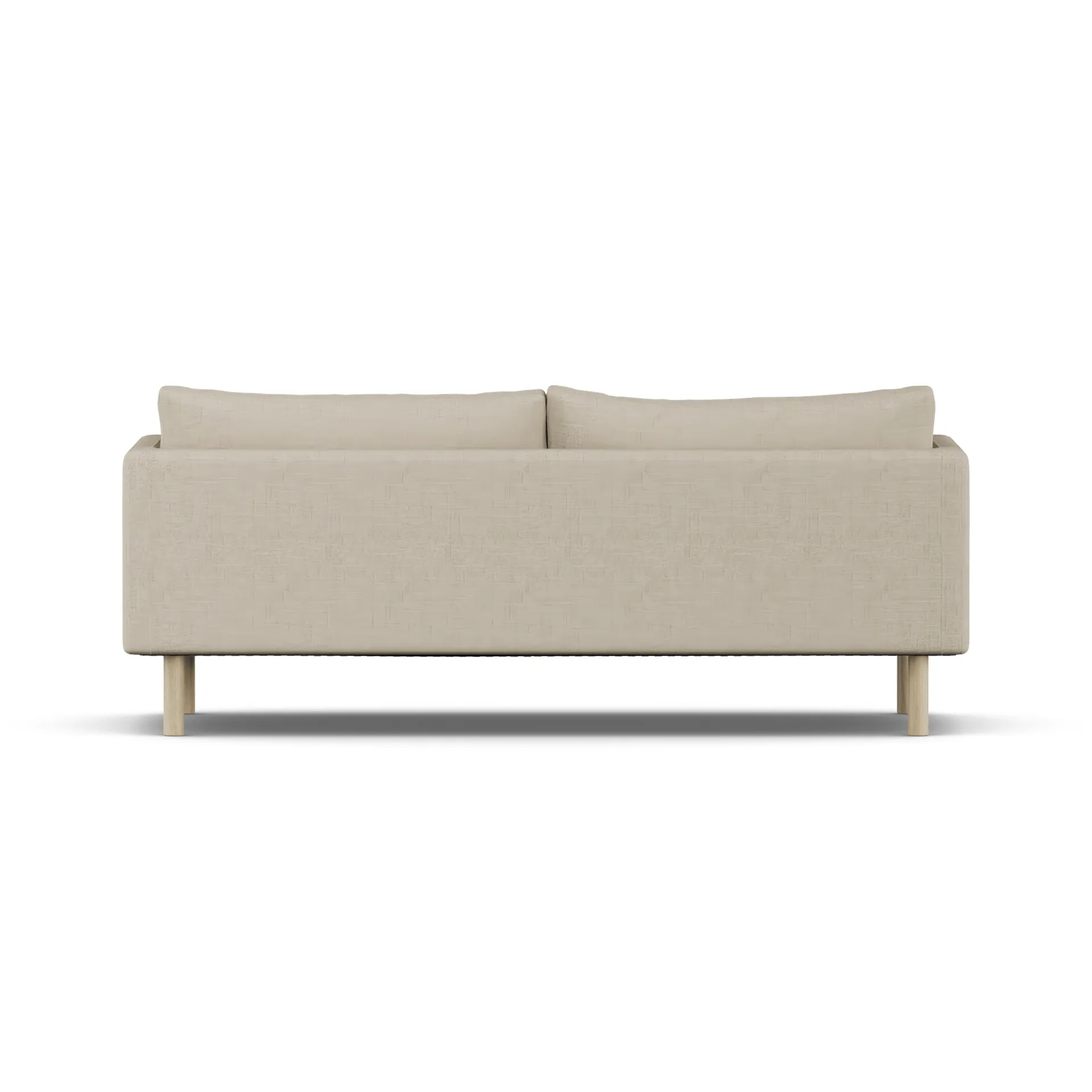 Linnevik divano, Bern Beige 0341-rovere oliato bianco, 3 sedute, senza gonna 1898