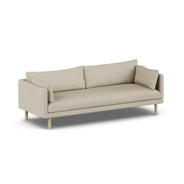 Linnevik divano - Bern Beige 0341-rovere oliato bianco, 4 sedute, senza gonna - 1898