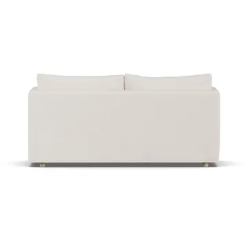 Linnevik divano - Caleido Beige 9600-rovere oliato bianco, 2 sedute, con gonna - 1898