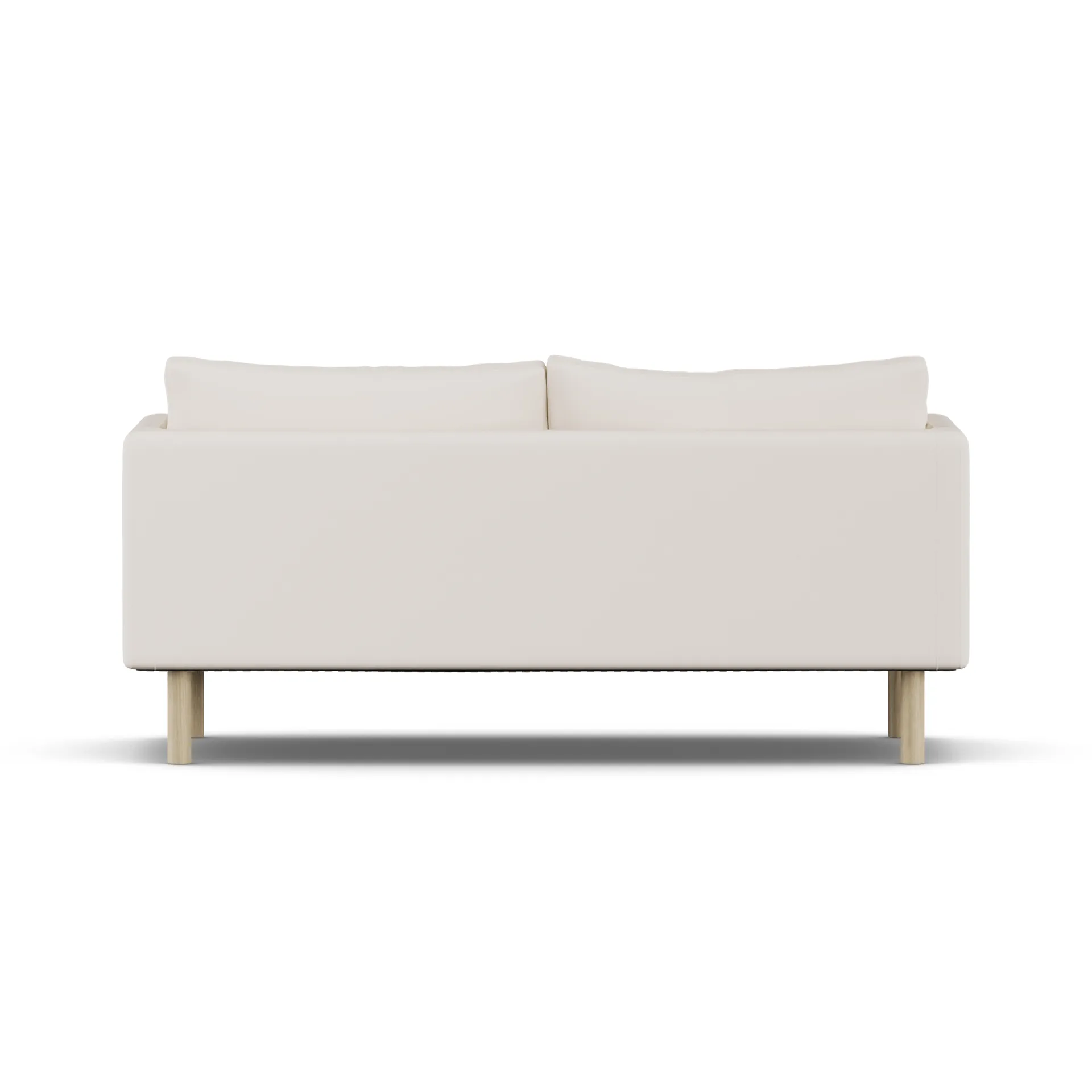 Linnevik divano, Caleido Beige 9600-rovere oliato bianco, 2 sedute, senza gonna 1898