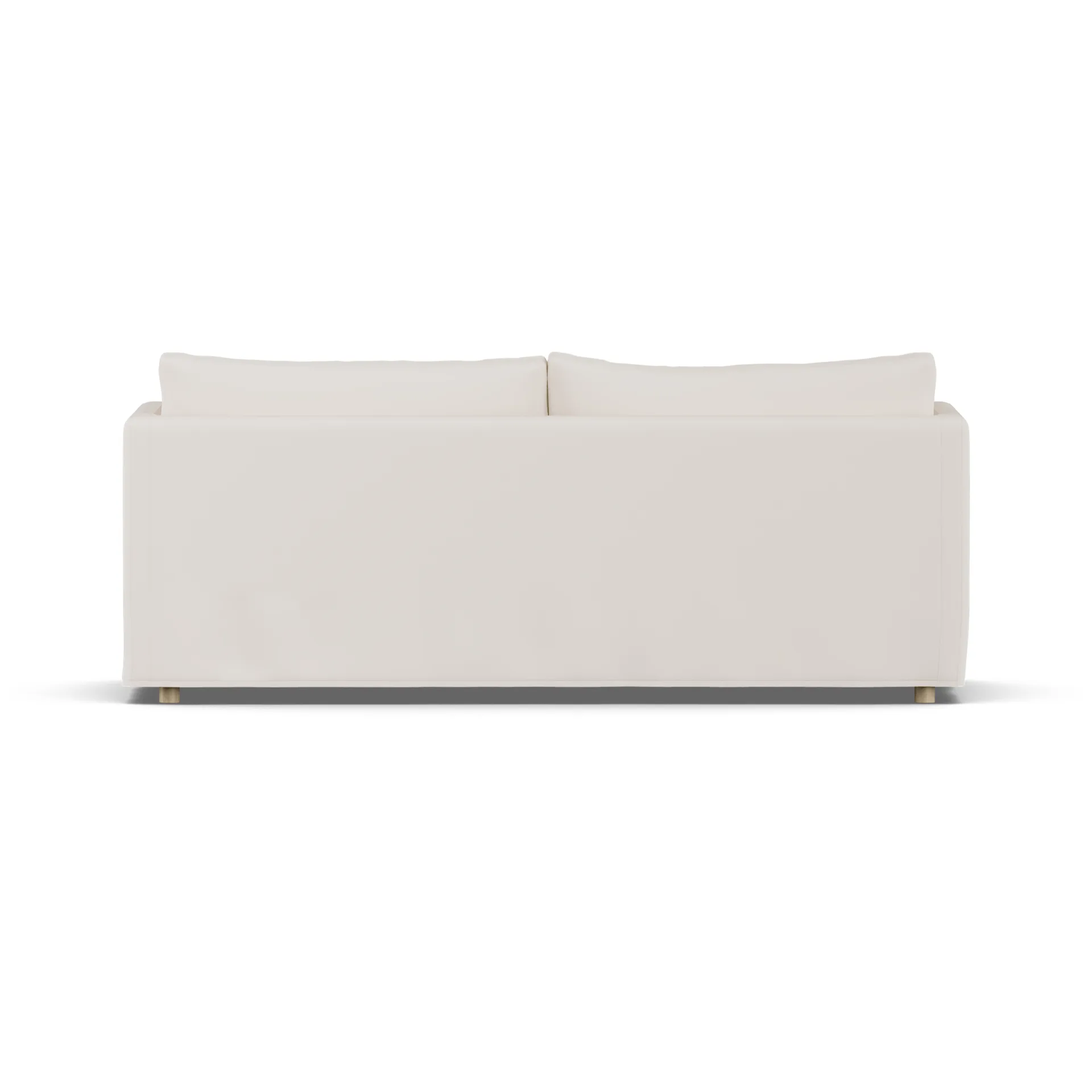 Linnevik divano, Caleido beige 9600-rovere oliato bianco, 3 sedute, con gonna 1898