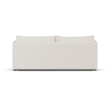 Linnevik divano - Caleido beige 9600-rovere oliato bianco, 3 sedute, con gonna - 1898