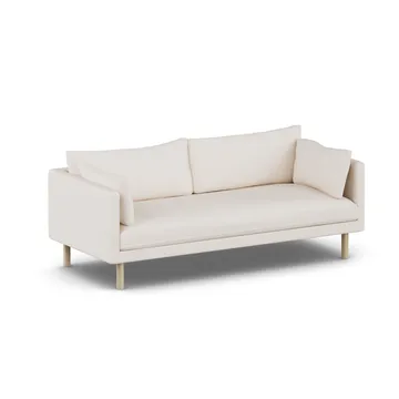 Linnevik divano - Caleido Beige 9600-rovere oliato bianco, 3 sedute, senza gonna - 1898