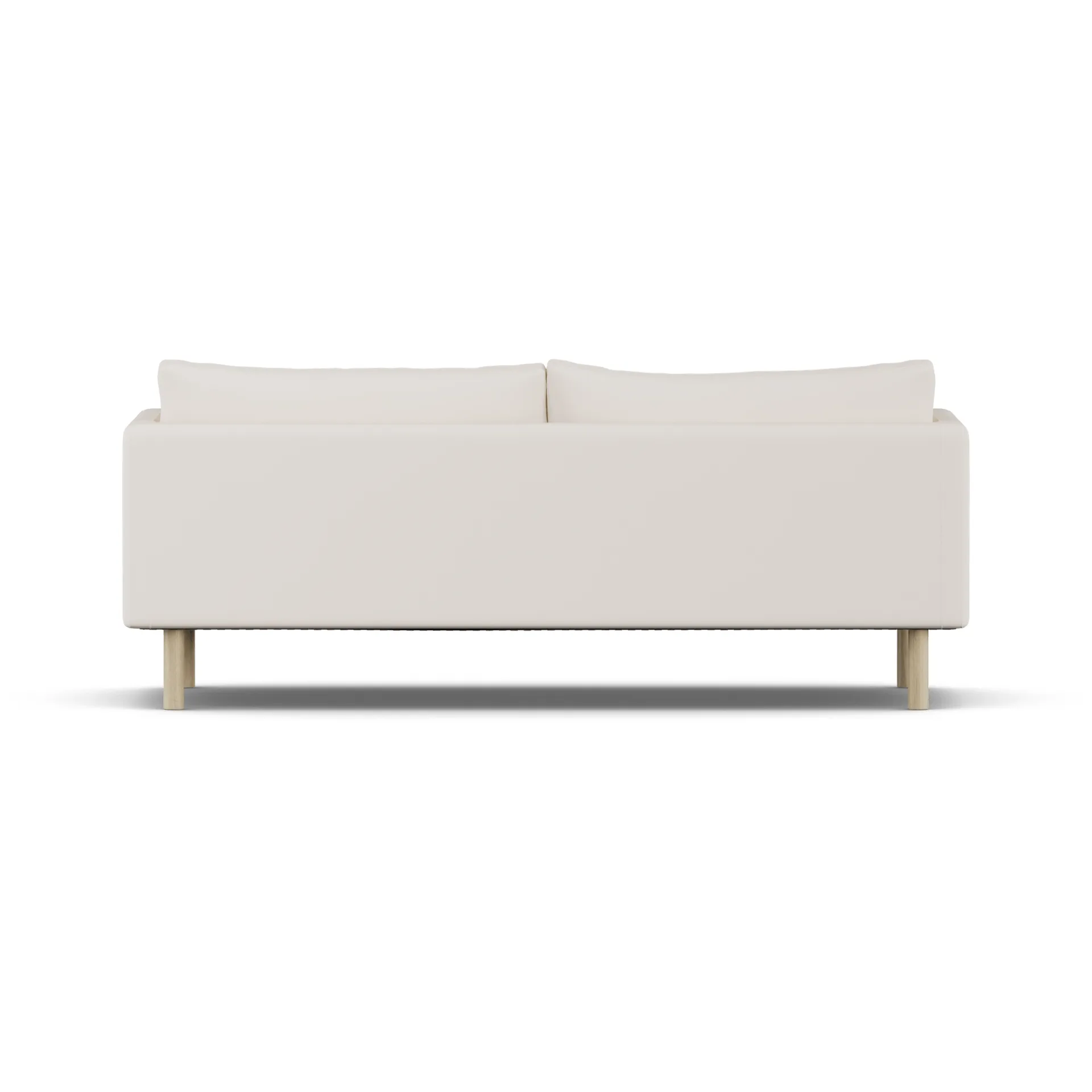 Linnevik divano, Caleido Beige 9600-rovere oliato bianco, 3 sedute, senza gonna 1898