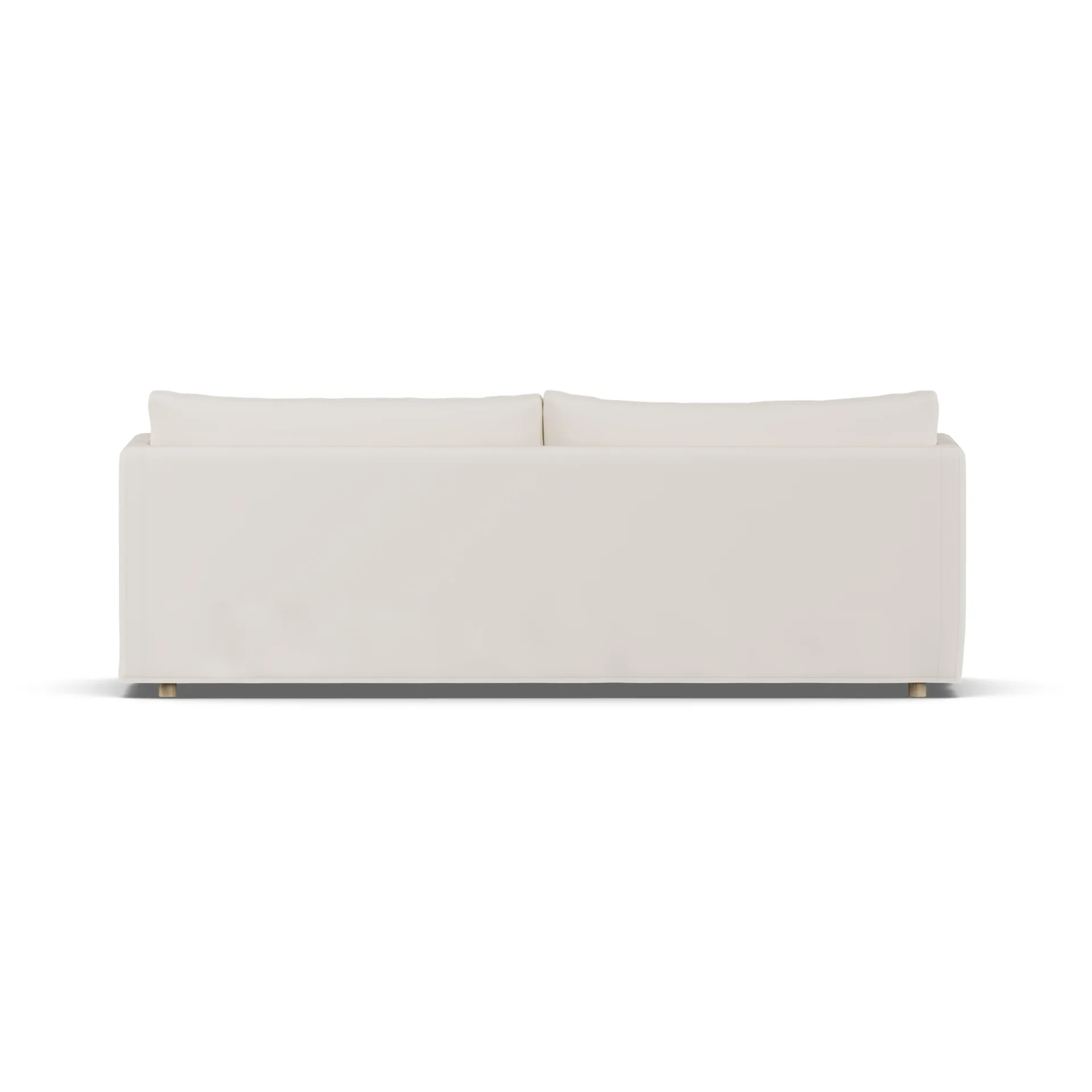Linnevik divano, Caleido beige 9600-rovere oliato bianco, 4 sedute, con gonna 1898