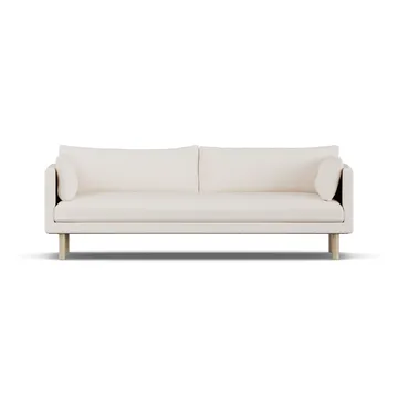 Linnevik divano - Caleido Beige 9600-rovere oliato bianco, 4 sedute, senza gonna - 1898