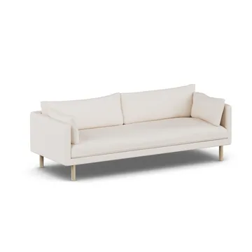 Linnevik divano - Caleido Beige 9600-rovere oliato bianco, 4 sedute, senza gonna - 1898