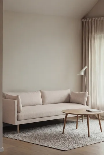 Linnevik divano - Caleido Beige 9600-rovere oliato bianco, 4 sedute, senza gonna - 1898