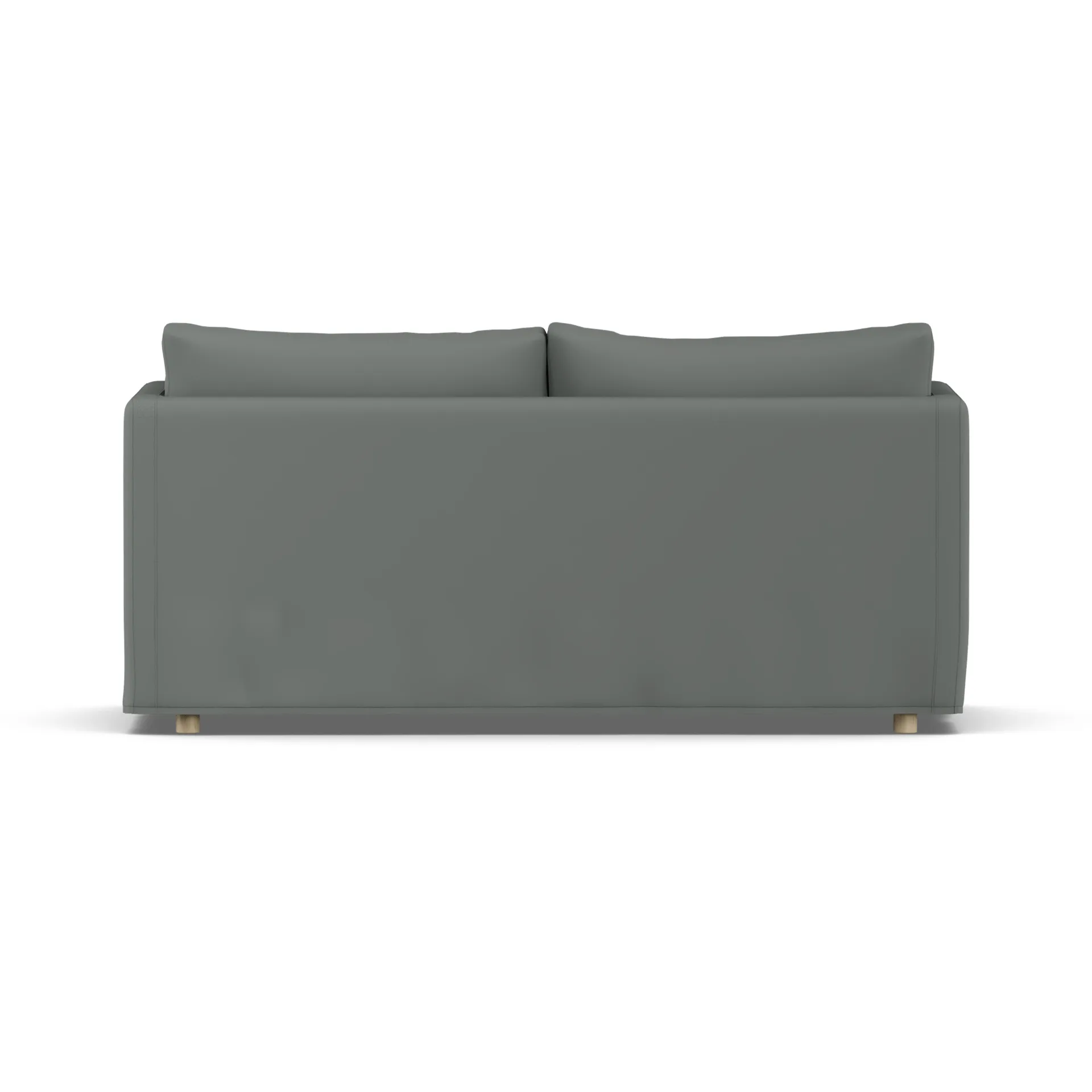 Linnevik divano, Caleido Grey 1240-rovere oliato bianco, 2 sedute, con gonna 1898