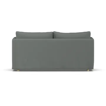 Linnevik divano - Caleido Grey 1240-rovere oliato bianco, 2 sedute, con gonna - 1898
