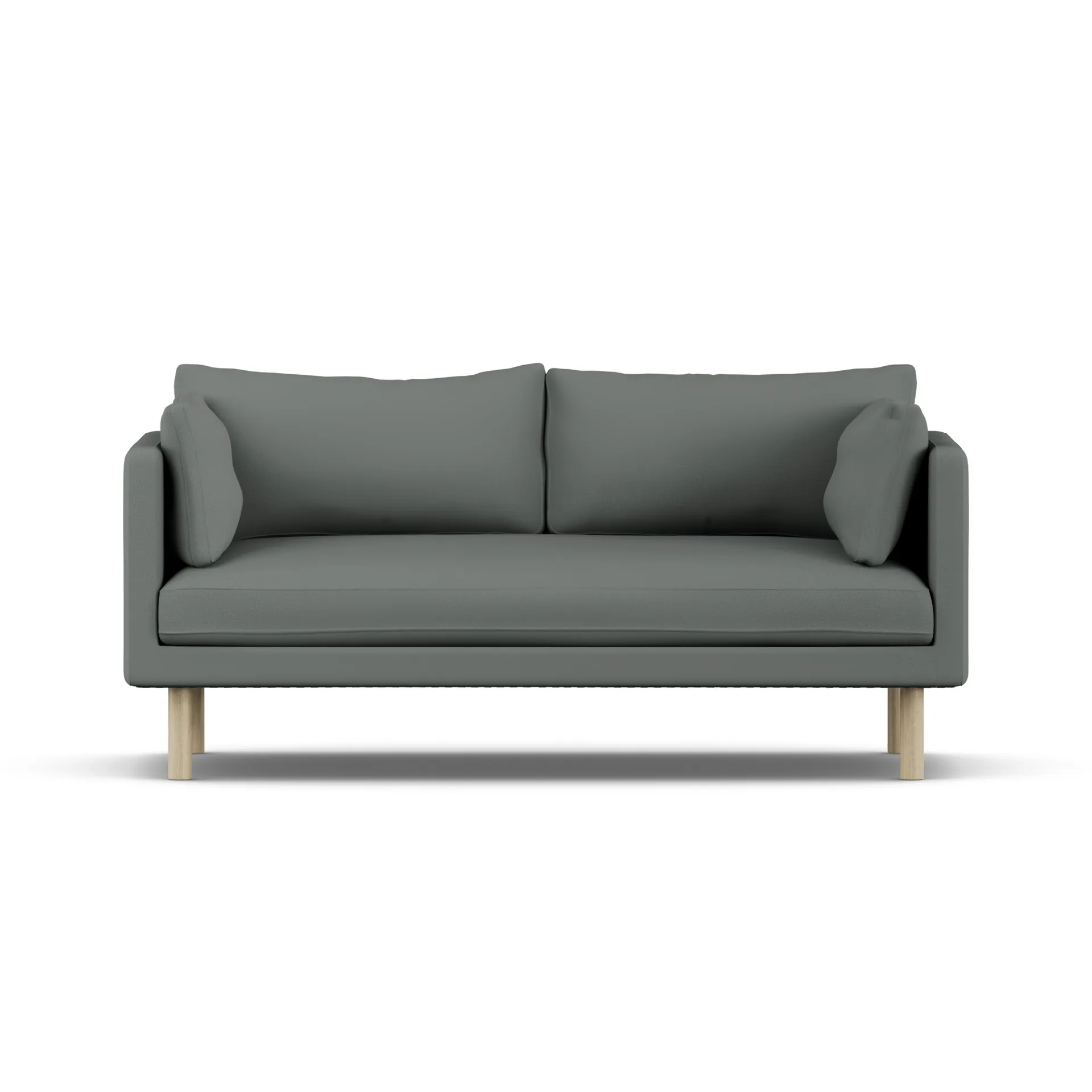 Linnevik divano, Caleido Grey 1240-rovere oliato bianco, 2 sedute, senza gonna 1898