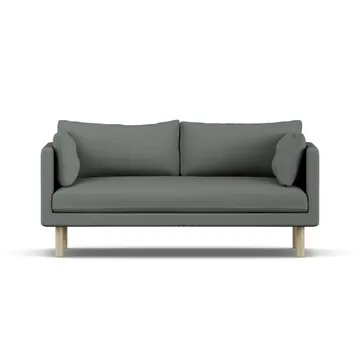 Linnevik divano - Caleido Grey 1240-rovere oliato bianco, 2 sedute, senza gonna - 1898
