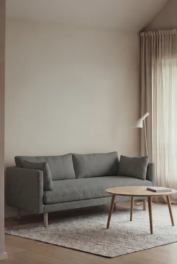 Linnevik divano - Caleido Grey 1240-rovere oliato bianco, 2 sedute, senza gonna - 1898