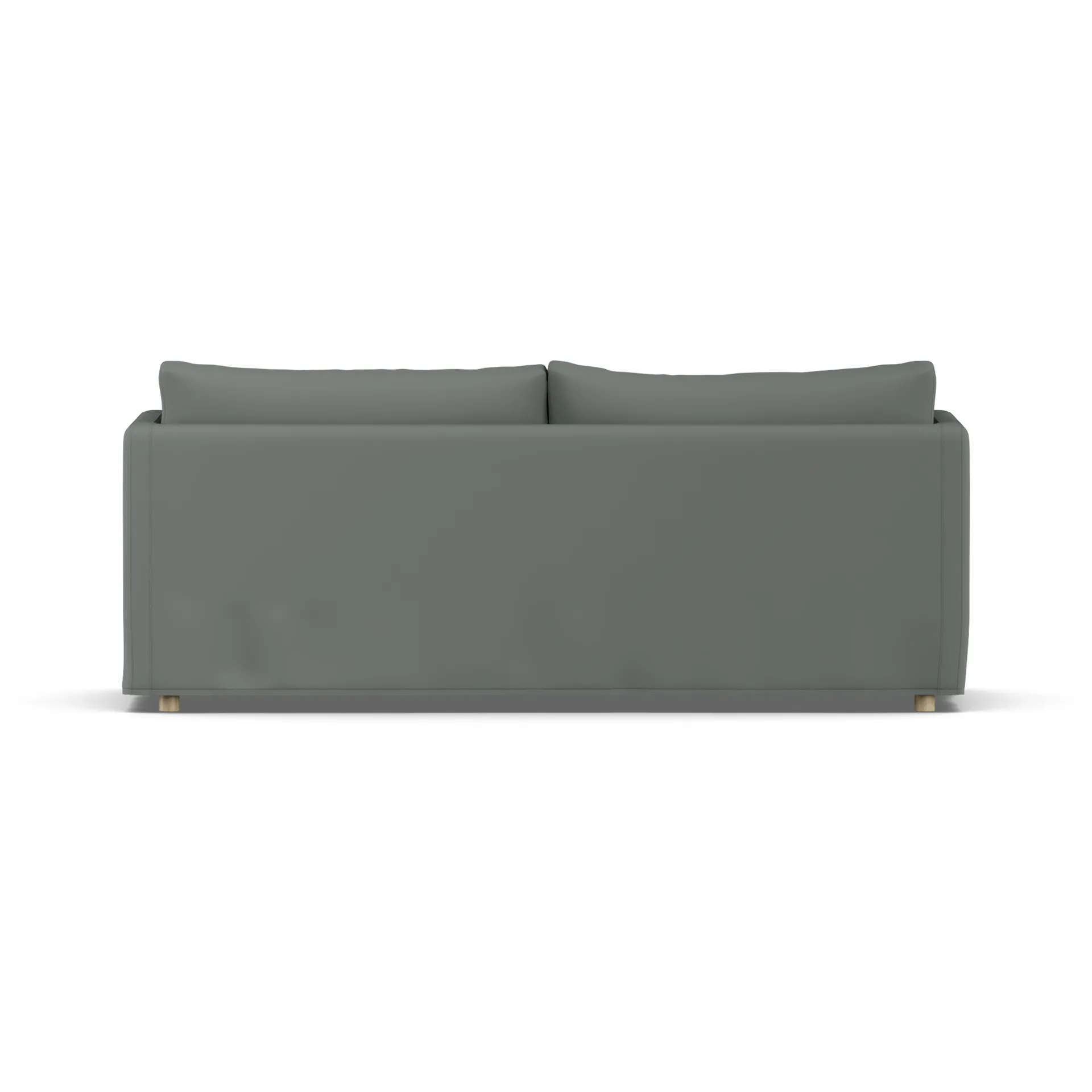 Linnevik divano, Caleido Grey 1240-rovere oliato bianco, 3 sedute, con gonna 1898