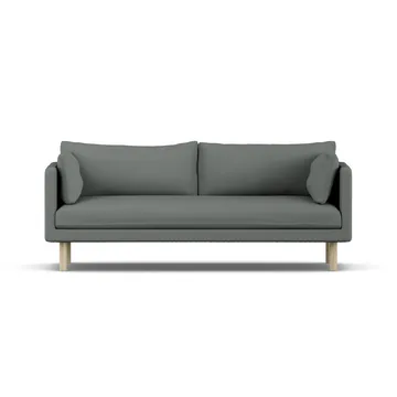 Linnevik divano - Caleido Grey 1240-rovere oliato bianco, 3 sedute, senza gonna - 1898