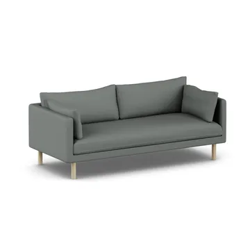 Linnevik divano - Caleido Grey 1240-rovere oliato bianco, 3 sedute, senza gonna - 1898