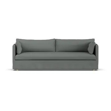 Linnevik divano - Caleido grey 1240-rovere oliato bianco, 4 sedute, con gonna - 1898