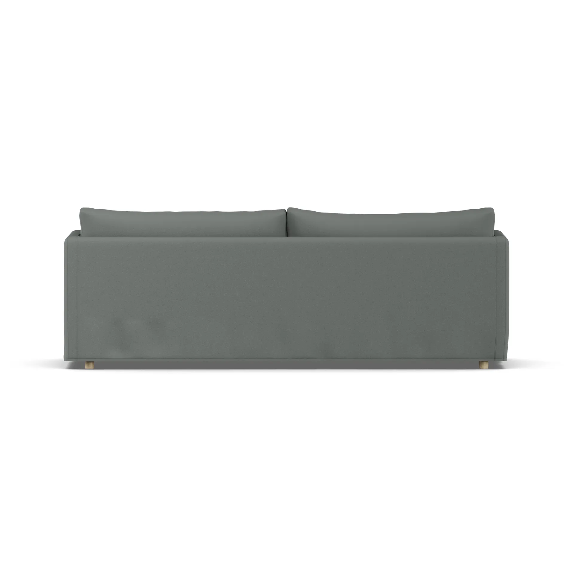 Linnevik divano, Caleido grey 1240-rovere oliato bianco, 4 sedute, con gonna 1898