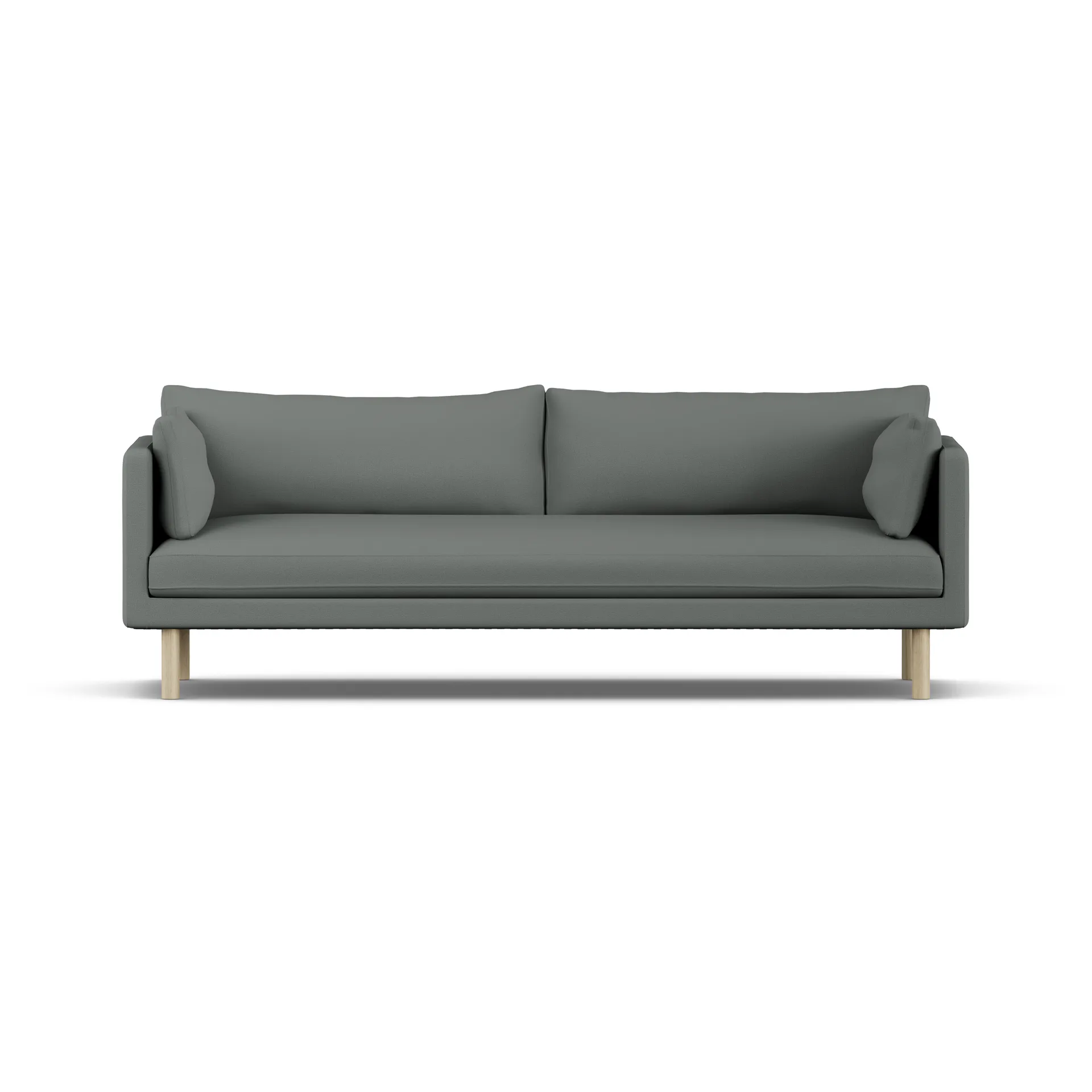 Linnevik divano, Caleido Grey 1240-rovere oliato bianco, 4 sedute, senza gonna 1898