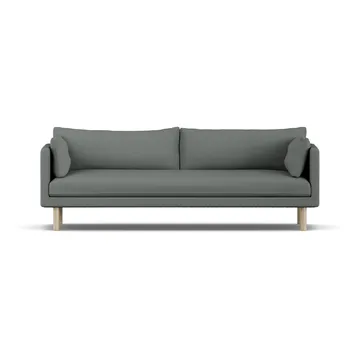 Linnevik divano - Caleido Grey 1240-rovere oliato bianco, 4 sedute, senza gonna - 1898