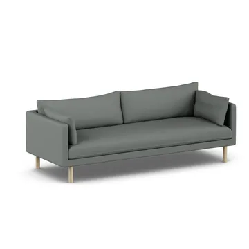 Linnevik divano - Caleido Grey 1240-rovere oliato bianco, 4 sedute, senza gonna - 1898