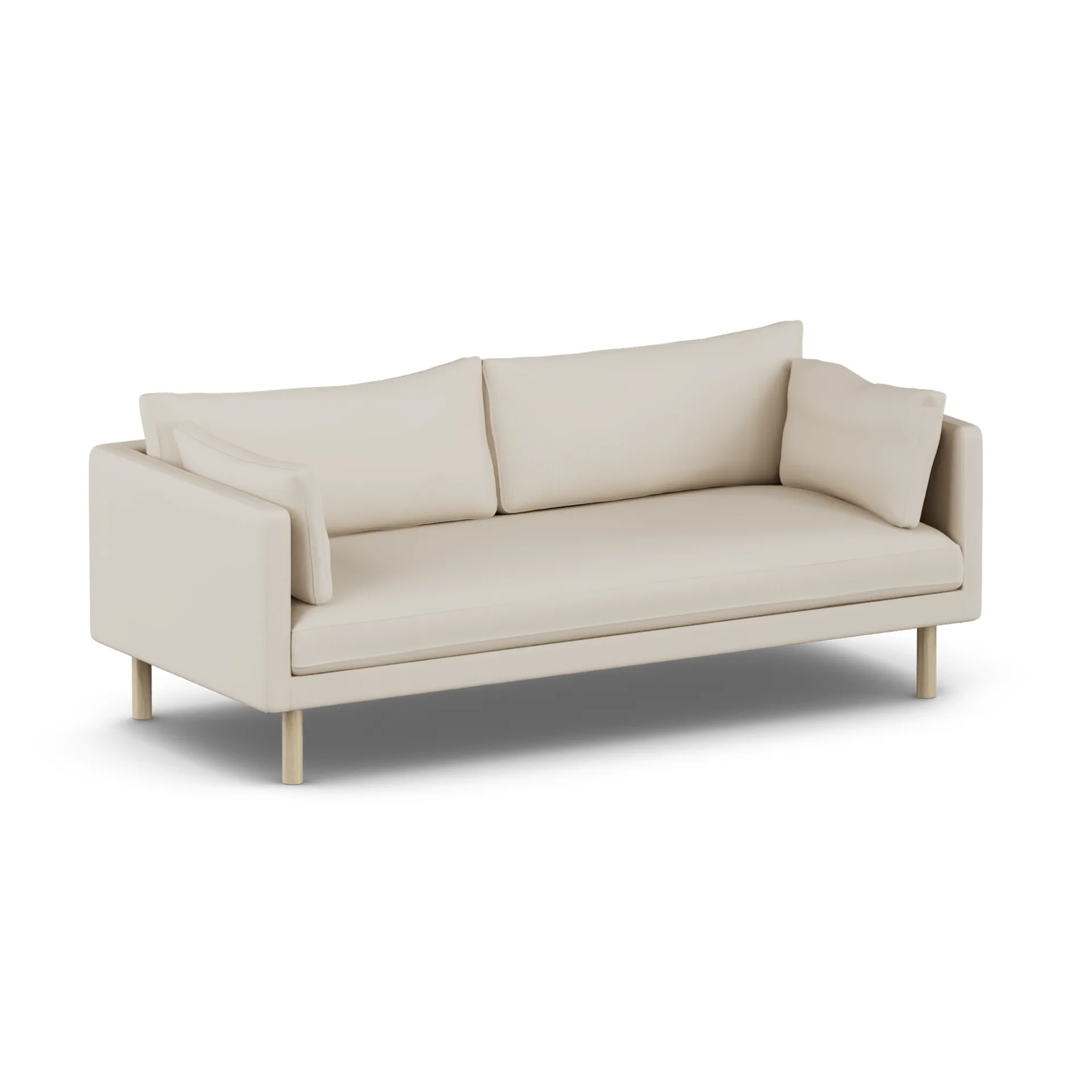 Linnevik divano, Jump Beige 1956-rovere oliato bianco, 3 sedute, senza gonna 1898