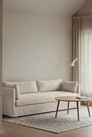 Linnevik divano - Jump Beige 1956-rovere oliato bianco, 4 sedute, con gonna - 1898