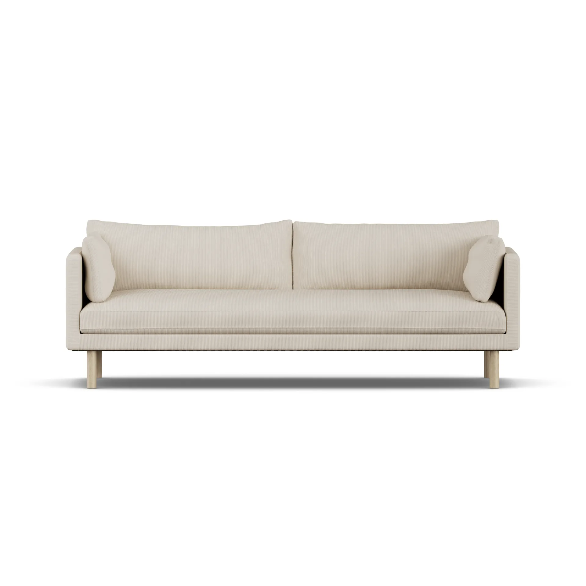 Linnevik divano, Jump Beige 1956-rovere oliato bianco, 4 sedute, senza gonna 1898