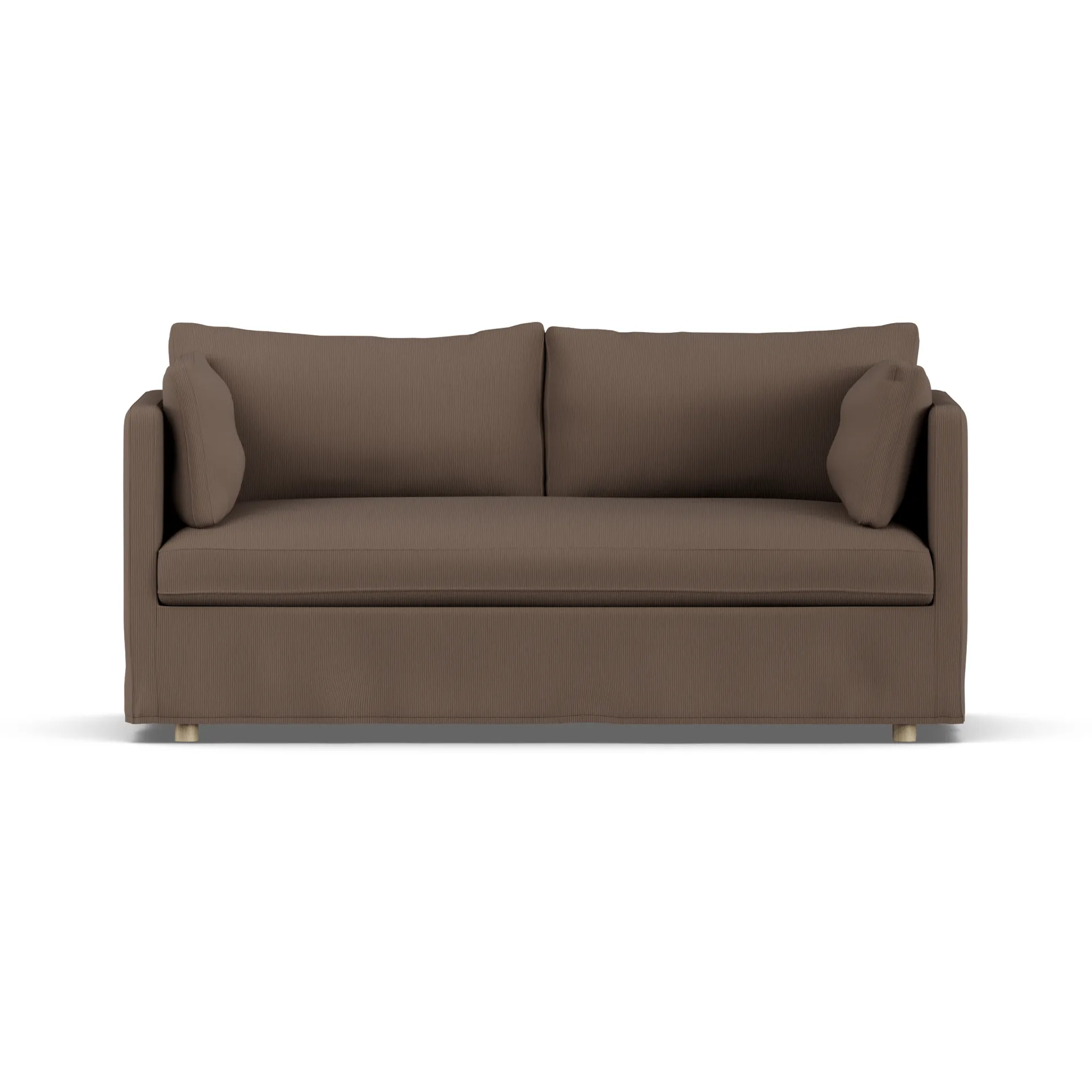Linnevik divano, Jump brown 1955-rovere oliato bianco, 2 sedute, con gonna 1898