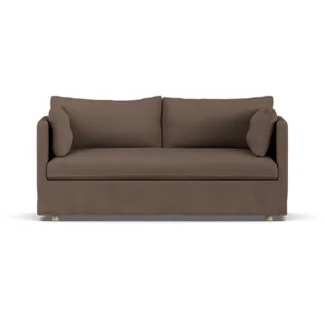 Linnevik divano - Jump brown 1955-rovere oliato bianco, 2 sedute, con gonna - 1898