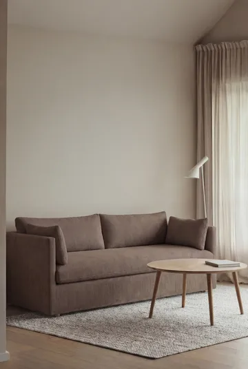 Linnevik divano - Jump brown 1955-rovere oliato bianco, 3 sedute, con gonna - 1898
