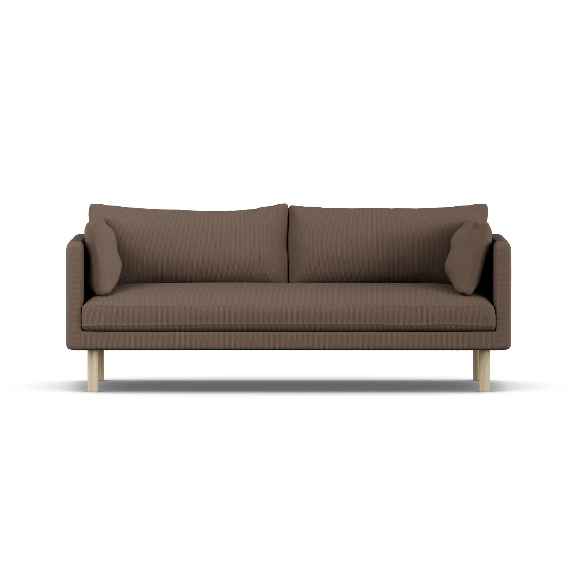 Linnevik divano, Jump Brown 1955-rovere oliato bianco, 3 sedute, senza gonna 1898