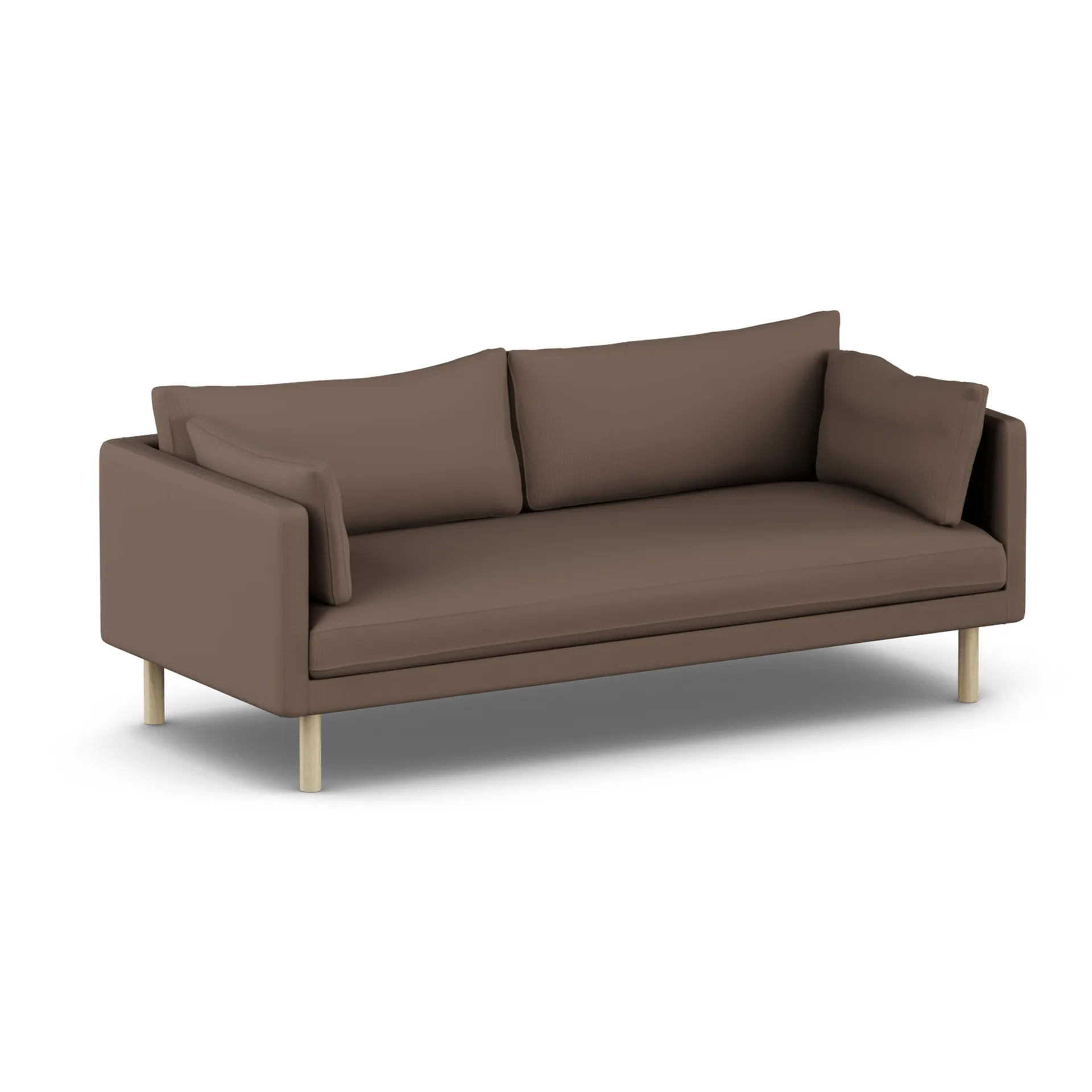 Linnevik divano, Jump Brown 1955-rovere oliato bianco, 3 sedute, senza gonna 1898